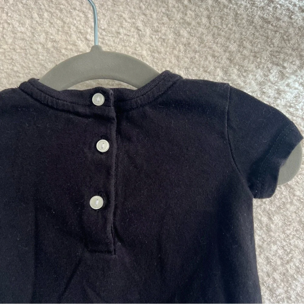 Ralph Lauren Baby Infant Black Party Time Bear Short Sleeve‎ Shirt Size 3 Months